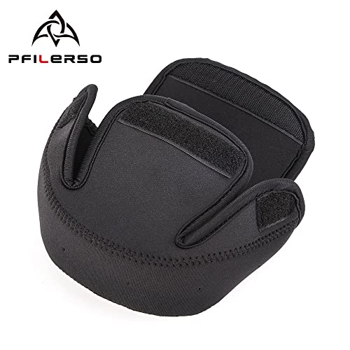 PFIERSO 3Pcs Fishing Spinning Reel Covers Bag Baitcasting Trolling Fishing Reel Protective Case Pouch Sleeve Gloves Fishin...