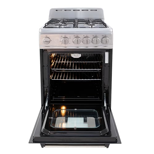 Avanti Gas Range Oven, Compact Freestanding Design, 4 Sealed Burners with Electronic Ignition, 2.1 Cu.Ft. Capacity Feature...