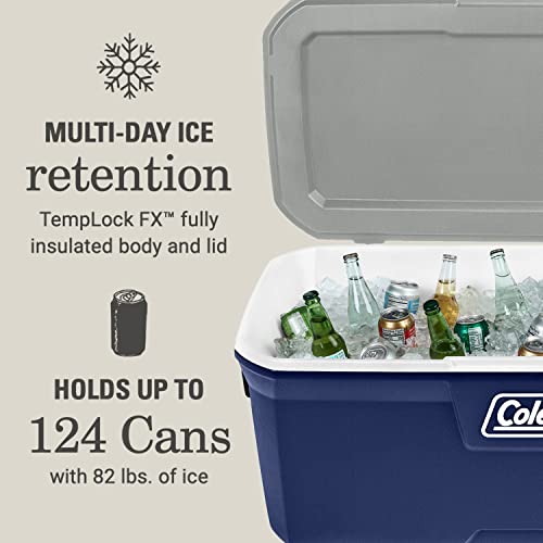 Coleman Classic Series Insulated Portable Cooler, Leak-Resistant Outdoor Hard Cooler Keeps Ice up to 5 Days, 52/70/120/150...
