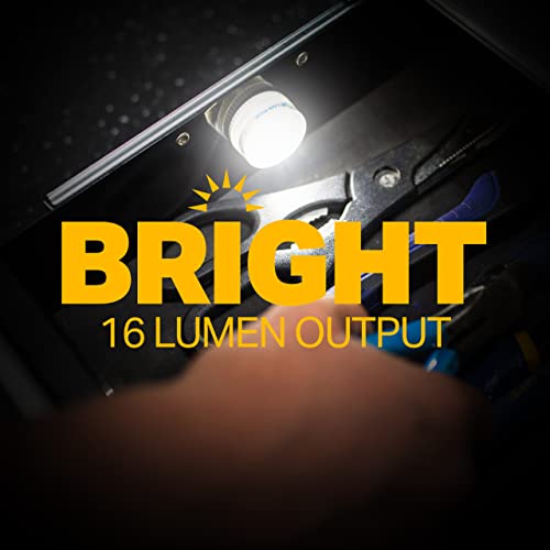 LUXPRO Waterproof Micro LED Puck Lights - 5 Pack Tap Lights Battery Powered - Adhesive Lighting Ideal for Under Cabinets, ...