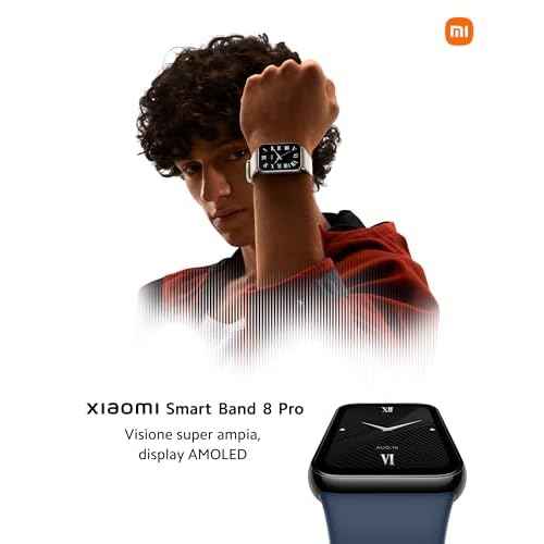 XIAOMI Smart Band 8 Pro Fitness Tracker, 1.74" AMOLED Display, Up to 20 Days Battery, 5ATM, Sleep and Heart Rate Monitoring, 150+ Training Modes, Pedometer, Black