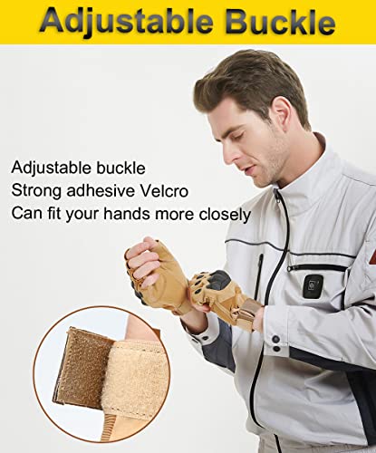 SUJAYU Outdoor Fingerless Gloves for Men - Driving, Hiking, Biking & Motorcycle Gloves