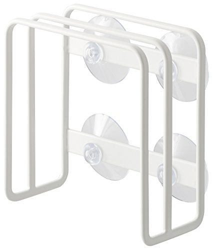 Yamazaki 3499 Suction Cutting Board Stand, White, Approx. 4.7 x 2.4 x 4.7 inches (12 x 6 x 12 cm), Plate, Cutting Board Stand