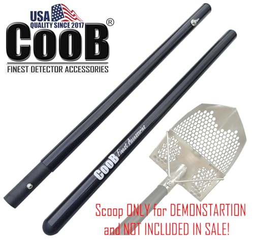 CooB Carbon Fiber Pole Handle. Light and Strong for Sand Scoop Scoops Metal Detector Hunting Tool. Sand Scoop Not Included