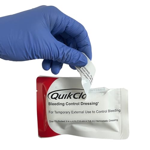 Lightning X Products QuikClot Clotting Gauze - Bleeding Hemmorhage Control Dressing 3" x 48" (4ft) - Public Access Hemostatic