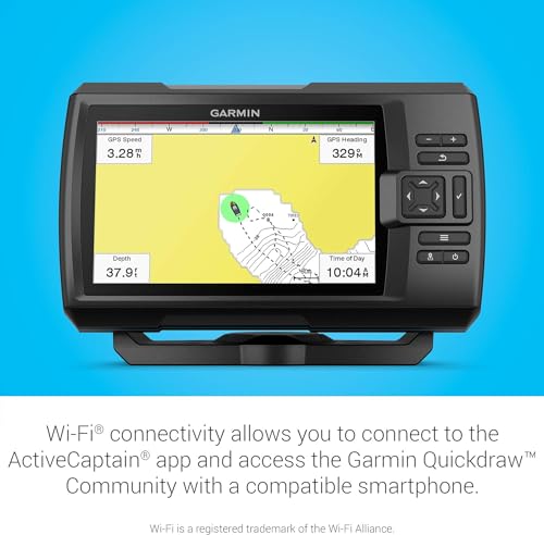 Garmin Striker Vivid 7cv, U.S. with GT20-TM Transducer - Easy-to-Use 7-inch Color Fishfinder and Sonar Transducer, Vivid S...