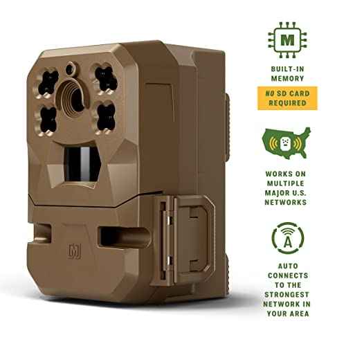 Moultrie Edge Cellular Trail Camera - Auto Connect - Nationwide Coverage - 720p Video with Audio - Built in Memory - Cloud Storage - 80 ft Low Glow IR LED Flash