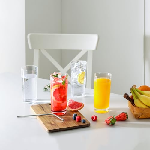 OUWO Highball Glasses Set of 6, 16oz Tall Drinking Glasses, Water Glass for Kitchen, Tom Collins Glasses, Mojito Glass Cup...