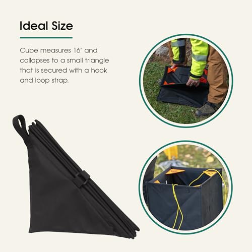 Arborist Throw Line Storage Cube, Portable Climbing Rope Organizer, Collapsible Throw Line for Tree Work Nylon Bag, Handcr...