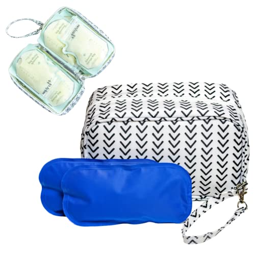 Jomaco Breastmilk Cooler Bag with Ice Pack - Insulated Breast Milk Cooler Travel Bag - Small Breastmilk Storage Bag Cooler...
