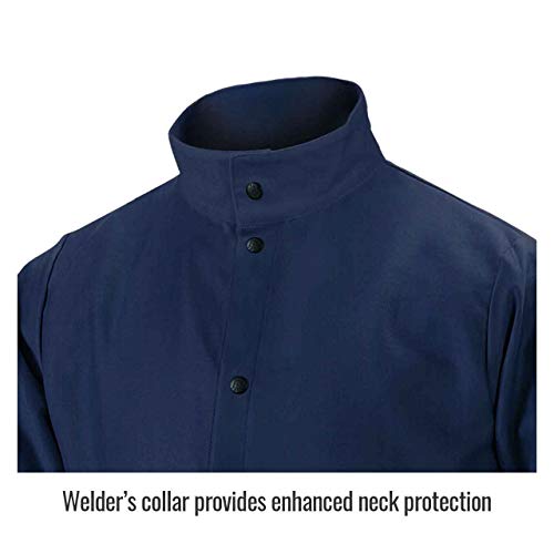 Black Stallion FN9-30C 30" 9oz. Navy FR Cotton Welding Jacket