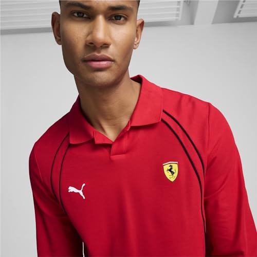 PUMA Mens Scuderia Ferrari Formula 1 Long Sleeve Race Polo