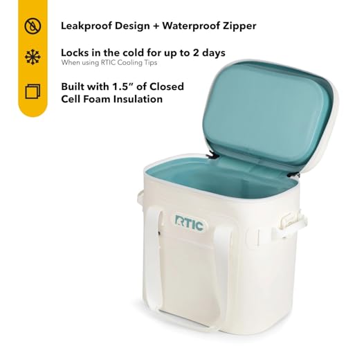 RTIC Ultra-Tough Soft Cooler 20 Can, Insulated Bag Portable Ice Chest Box for Lunch, Beach, Drink, Beverage, Travel, Campi...