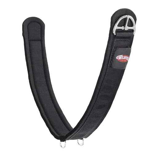 Weaver Leather Felt Lined Draft Horse Deluxe Super Cinch, Black, 50"