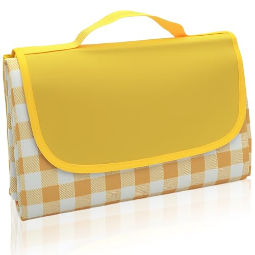 FANEAMADE Picnic Blankets,Large Beach Blanket Sandproof Foldable,Beach Mat Sand Free Waterproof Packable for Outdoor Grass...