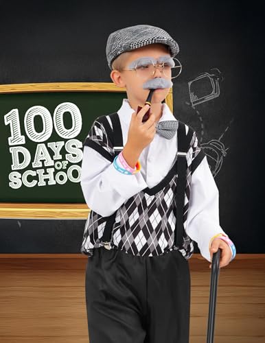 WooWee 100 Days of School Costume for Boys, Old Man Costume for Kids, 100th Day of School Dress Up