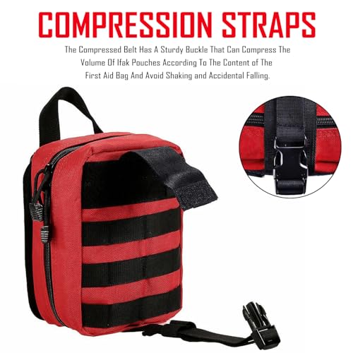 TANSOLE TAN SOLE Molle Pouch ifak First aid kit Bag Empty Trauma Medical Tear away Pouches for Belt Backpack Vest Car Moll...