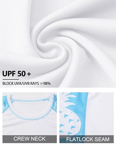 FISHEAL UPF 50+ Mens Swim Shirts, Long Sleeve Sun Protection Shirt, Quick Dry UV SPF Rash Guard for Beach Water Fishing