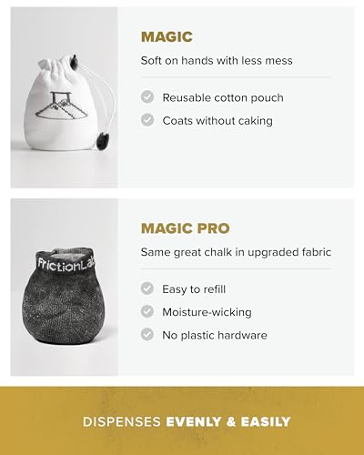Friction Labs Gym Chalk – Magic Ball, PRO Ball (Chalk Bag Sock) | Non-Toxic Climbing Chalk for Bouldering, Gymnastics & More