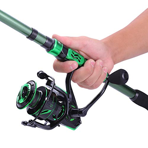 Sougayilang Fishing Rod Reel Combinations, 24 Ton Carbon Fiber, Portable Telescopic Fishing Rod Spinning Reels for Travel ...