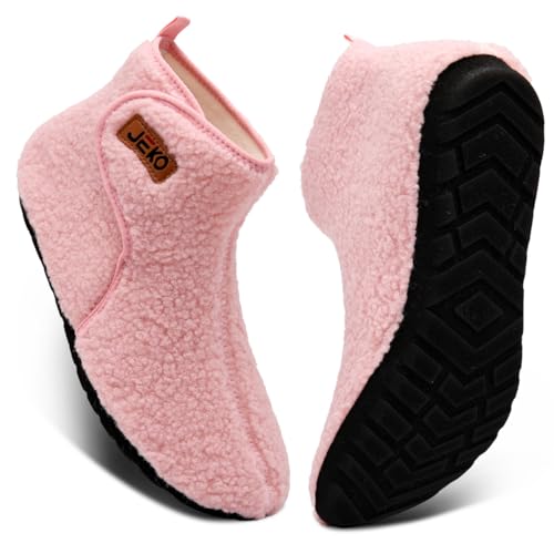 UUBARIS Bootie Slippers for Women Men Furry Warm House Sock Shoes For Indoor Outdoor Travel