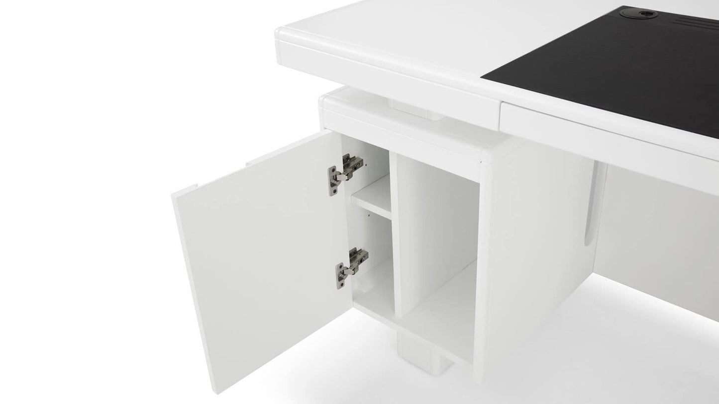 ZURI Modern Monroe Desk - Fixed Height - White