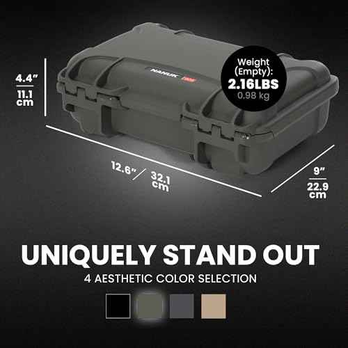 NANUK 909 Hard Case with Custom Foam Insert for Glock Single Sporting Gear, Short Multipurpose Case - IP67 Waterproof Sporting Gear Storage, Made in North America ? (12.6¡± x 9¡± x 4.4¡±)