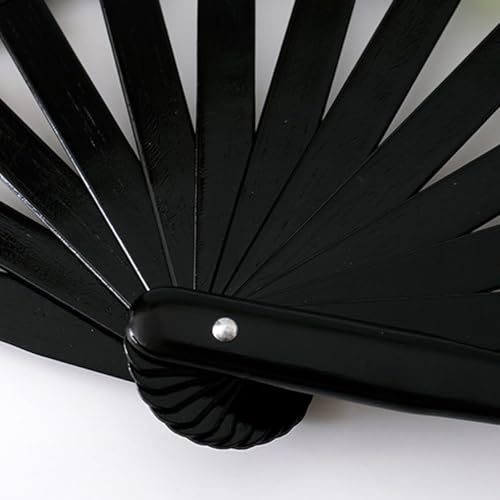 ffscafscn Folding Fan UV Glow Rave Bamboo Summer Hand Fan Gray Decoration Dancing Party Wedding Night Club Concert Festiva...