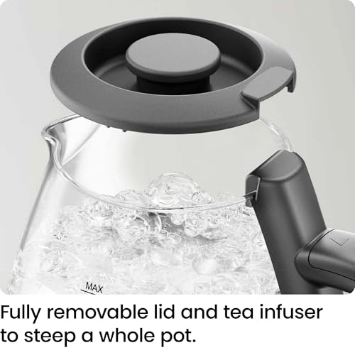 Chefman Electric Kettle with Tea Infuser, Compact 1L (4 Cups), 1500W, Removable Lid for Easy Cleaning, Boil-Dry Protectio...