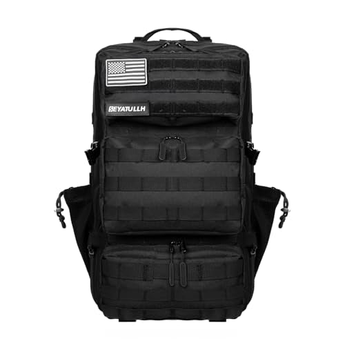 SEYATULLH Military Tactical Backpack 55L for Men & Women Bug Out Bag Assault pack Molle Daypack Hiking Trekking Rucksack (...