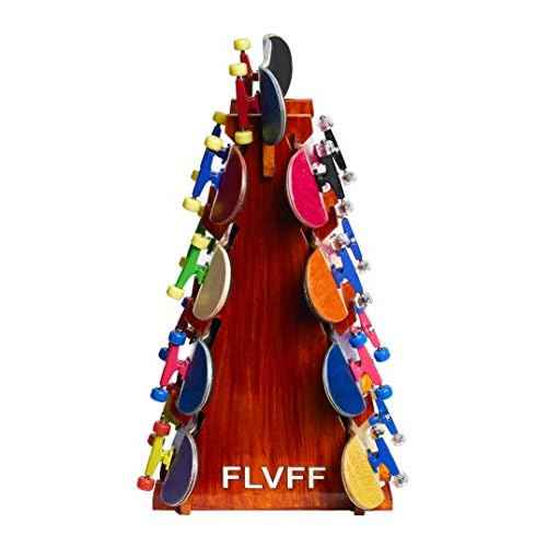 Fingerboard Display Rack Storage Organizer Exhibit Finger Skate Rail ramps and Parks (RA2) (Brushed Brown)