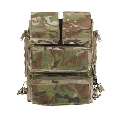 KRYDEX Tactical Modular Zip On Backpack for Vest JPC2.0 CPC AVS Zipper Molle Back Panel (MC)