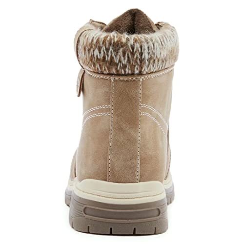 ANJOUFEMME Casual Winter Hiking Boots For Women - Womens Outdoor Snow Ankle Boots Waterproof Lightweight Lace up Fur Lined...