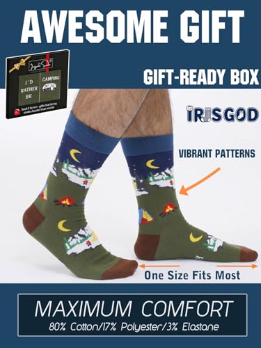 IRISGOD I'd Rather Be Funny Dress Socks for Men and Women Humor Joke Gifts
