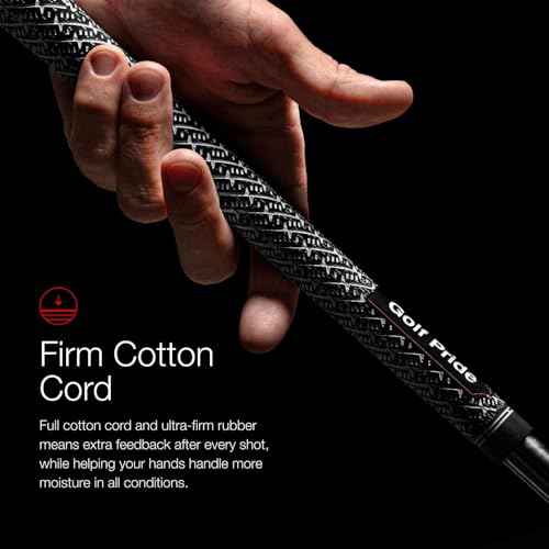 Golf Pride ZGrip Cord Golf Grip - Durable Rubber & Cotton Cord Grip - Firm Feel with High-Traction Texture