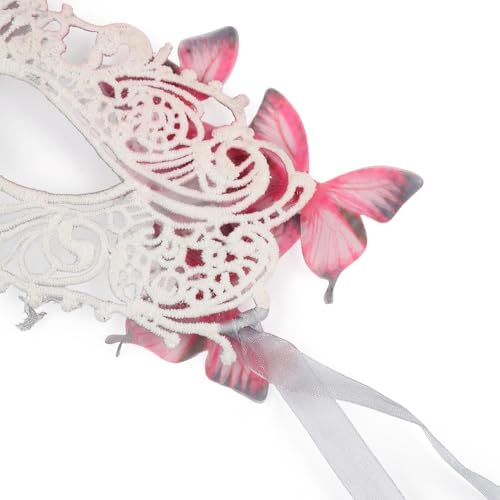 LATIMOON Halloween Lace Masquerade Masks for Women - 1920s Butterfly Antique Mask for Men Carnival Party Mardi Gras Party
