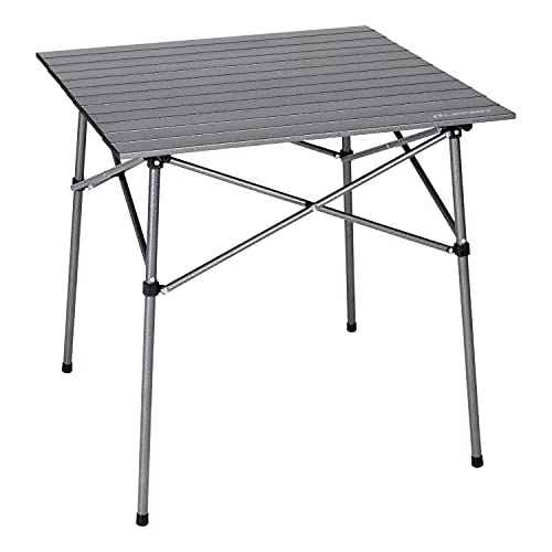 Lippert HD Hybrid Foldable Camp Table with Carry Bag White 27 1/2¡± x 27 1/2¡± x 27 1/2" (H x W x D),Hammer Grey