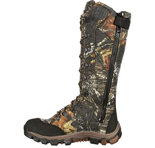 ROCKY Men's Camouflage Waterproof Side-zip Snake Boots