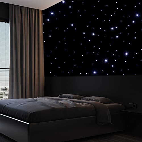 CAIHAOA 19.7ft x 9.8ft LED Star Backdrop with 360 Beads, Foldable LED Starry Night Sky Velvet Curtain, Galaxy Lighting Bac...