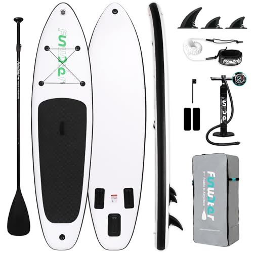 FunWater Inflatable Ultra-Light Stand Up Paddle Board for All Skill Levels with Premium SUP Paddleboard Accessories,Non-Sl...