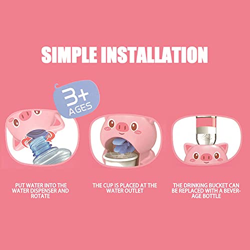 BM Kid Cold Water Dispenser Small Frog Piggy Shape Mini Drinks Dispenser with Tank,Desktop Water Dispenser Toy Desktop Dri...