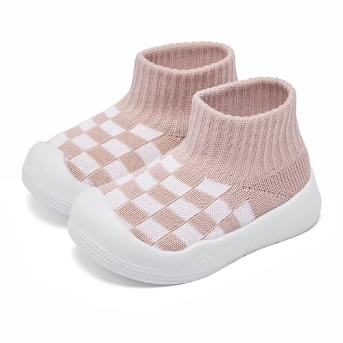 Eashi Baby Boy Girl Non-Skid Indoor Infant Walking Shoes Breathable Warm Elastic Sock Shoes with Memory Sole Protect Toes ...
