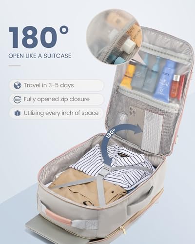 LOVEVOOK Travel Backpack for Women & Men 40L,Airline Approved Carry On Backpack Travel Essentials,TSA Carry on Luggage,Wat...