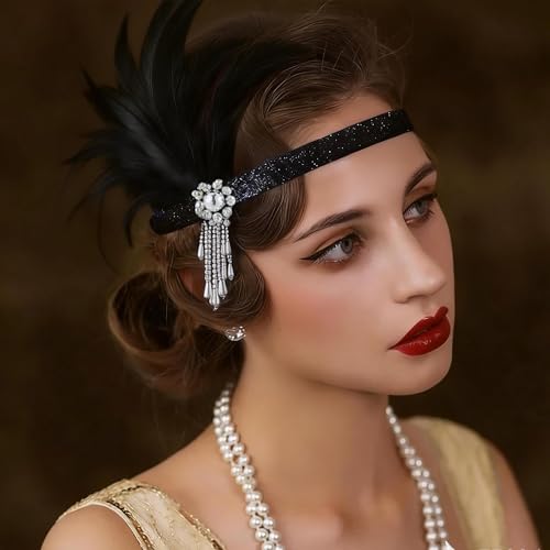 RIOSO 1920s Accessories for Women Roaring 20s Headpiece Costumes Accessories Womens Flapper 20s Gatsby Costume Outfit