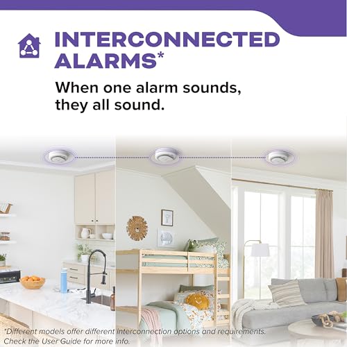Kidde Hardwired Smoke & Carbon Monoxide Detector, AA Battery Backup, Voice Alerts, Interconnectable, LED Warning Light Indicators, White