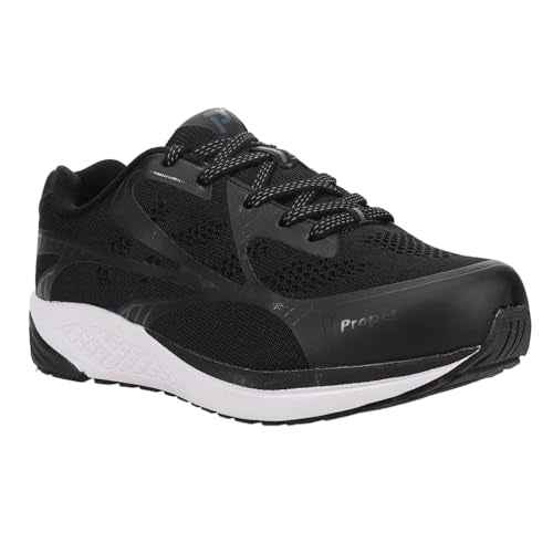 Propet Womens One Lt Lace Up Sneakers Shoes Casual - Black