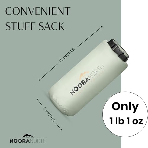 Noora North Down Camping Blanket with Footbox – 650 Fill Power, Lightweight, Packable, Water Resistant Backpacking Quilt &...
