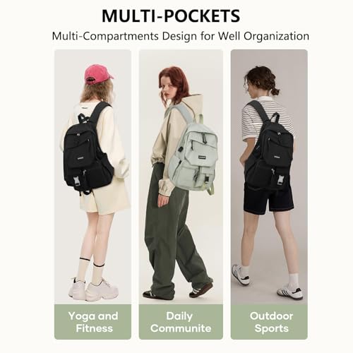 School Backpack College Bookbag for Teen — Student Aesthetic Bagpack for Girls 15.6 Inch Daypack with USB Charger Women La...