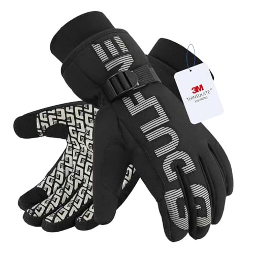 DULFINE 100% Waterproof Winter Work Gloves For Men and Women, High Dexterity Touch Screen For Multipurpose,Excellent Grip
