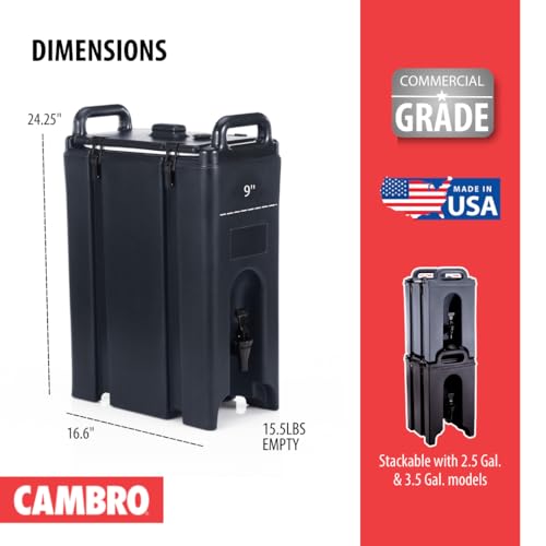 Camtainer 5 Gallon Capacity Black